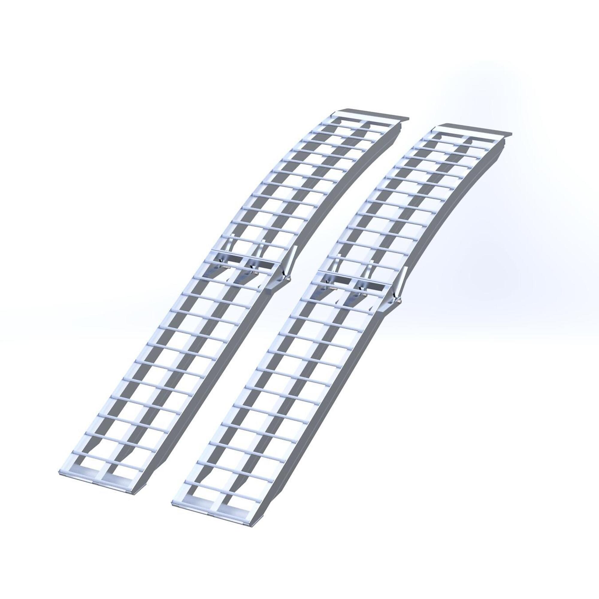 Five Star Manufacturing, Aluminum Arch Folding Ramp Pair 8ft.x12in.3000 lb, Capacity 3000 lb, Model# 812FH3